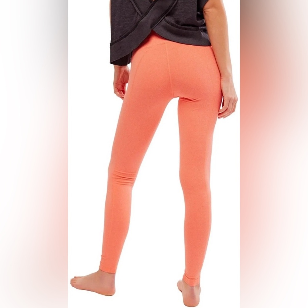 FP Movement by Free People You Know it High-Waist Leggings Melon Taffy Coral S - Picture 2 of 6